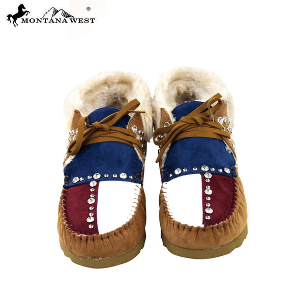 LAST ONE! Montana West Moccasins Texas Beige - Picture 5 of 8